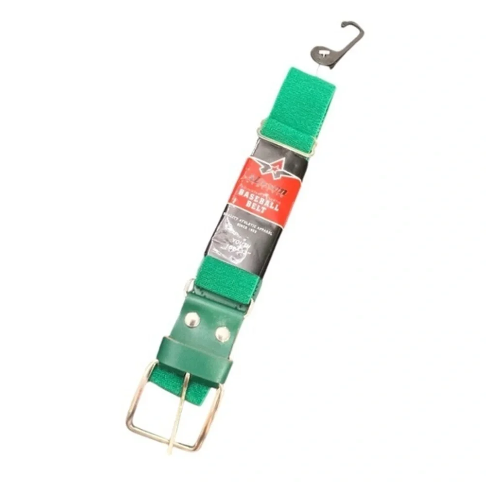 Alleson Athletic Adjustable Elastic Baseball Softball Belts Youth 18-32” Green‎